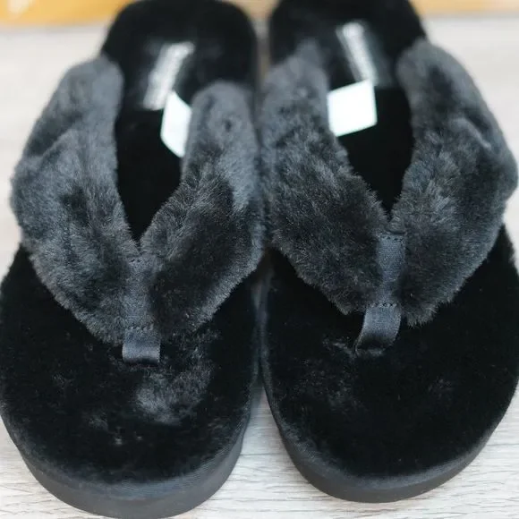 Koolaburra by UGG Furr-ee Women's Slipper Sandals - Black (Various Size) - Picture 2 of 6